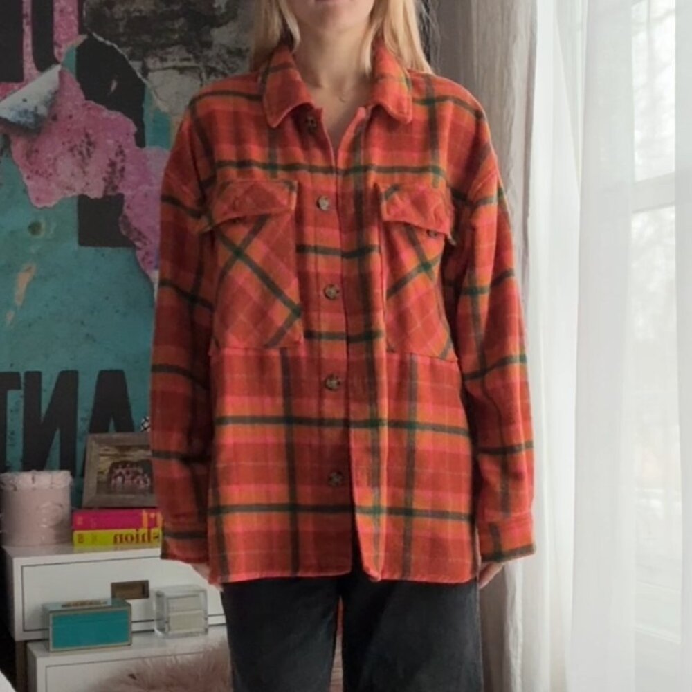 Orange Plaid Wild Fable Jacket